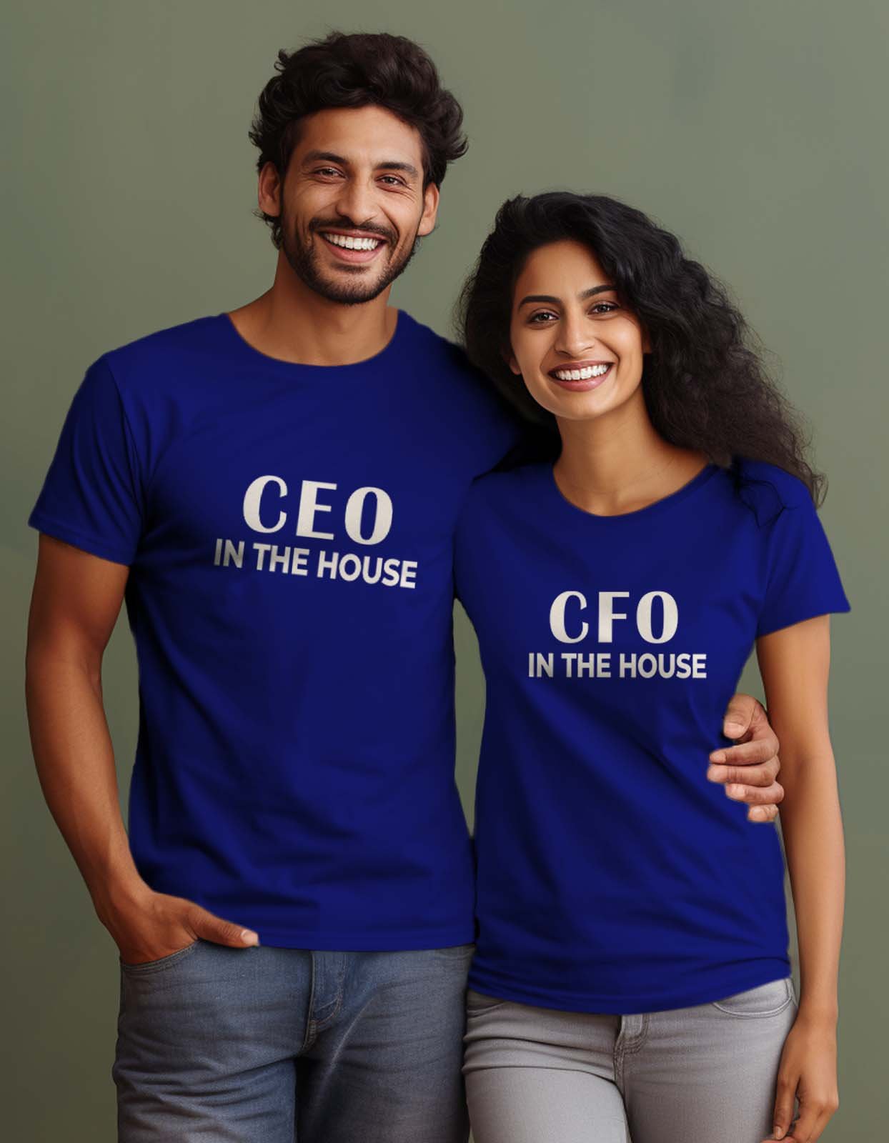 CEO CFO in The House T Shirt Blue