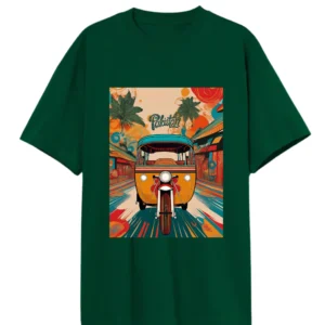 Vintage Pakistan Rickshaw Art T-Shirt ? Retro Street Style Tee for Men & Women