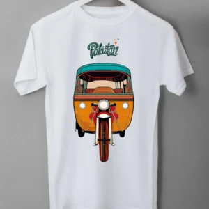 Pakistan Rickshaw Graphic Tee ? Colorful Vintage Truck Art T-Shirt