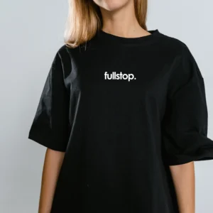 Fullstop Minimalist T-Shirt | Unisex Black Streetwear Tee