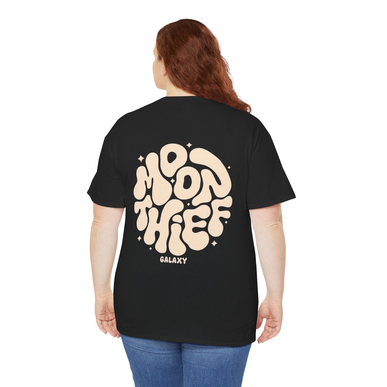 Moon Thief Galaxy T-Shirt Retro Space Graphic Tee, Unisex 100% Cotton Shirt Vaporwave Streetwear Cosmic Aesthetic Top, Oeko-Tex Certified - Image 2