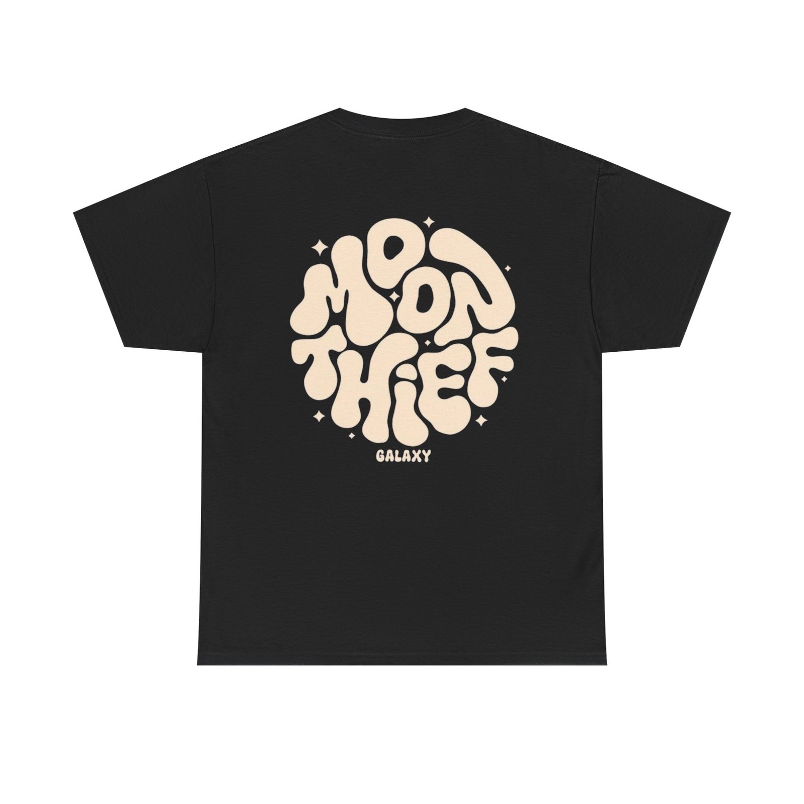 Moon Thief Galaxy T-Shirt Retro Space Graphic Tee, Unisex 100% Cotton Shirt Vaporwave Streetwear Cosmic Aesthetic Top, Oeko-Tex Certified