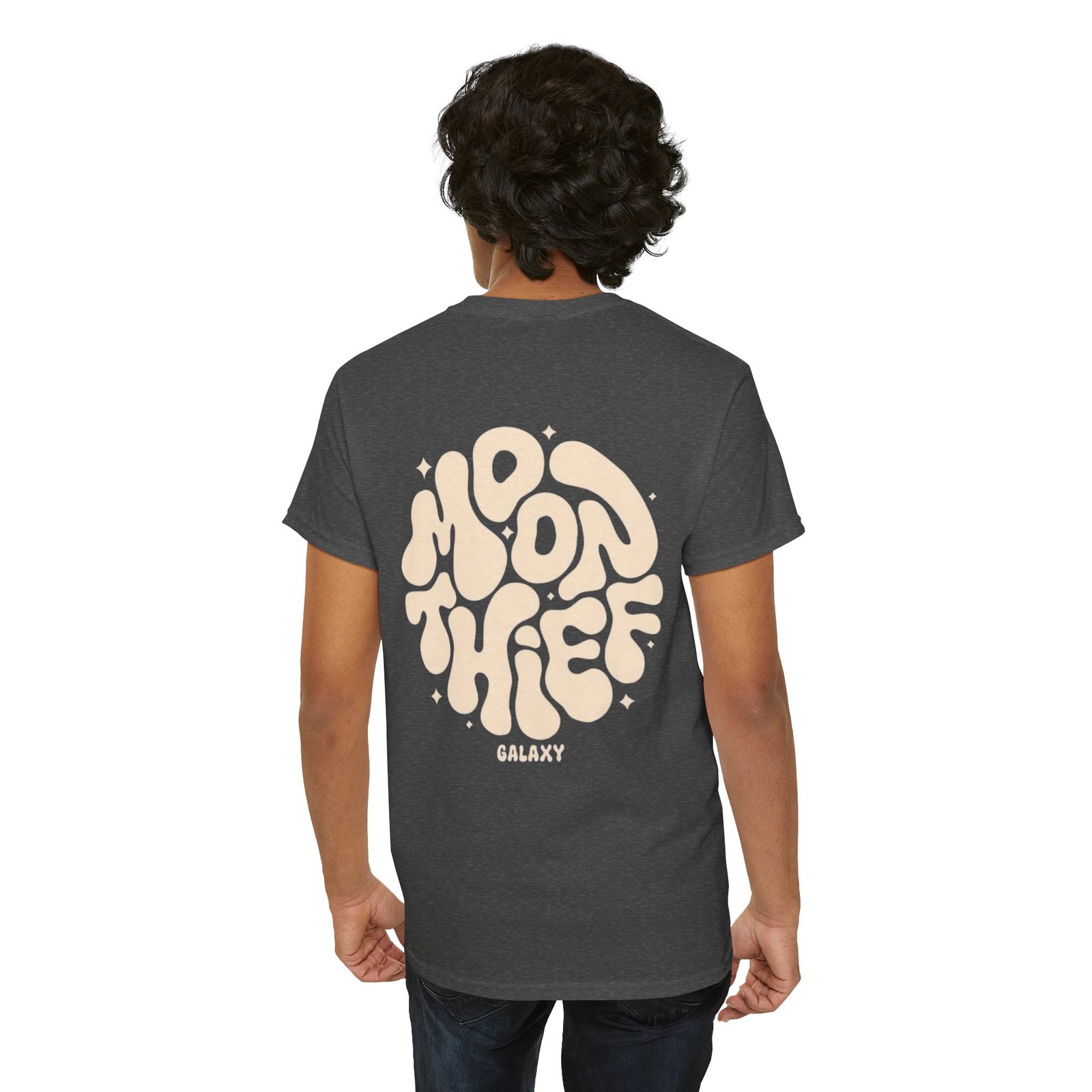 Moon Thief Galaxy T-Shirt Retro Space Graphic Tee, Unisex 100% Cotton Shirt Vaporwave Streetwear Cosmic Aesthetic Top, Oeko-Tex Certified - Image 6