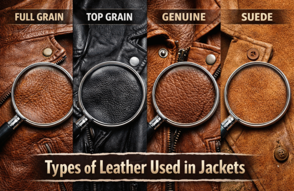 Types of Leather Used in Jackets: Full Grain, Top Grain, Suede Explained (Complete Guide)